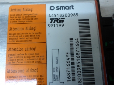 Preview: Airbag Steuergerät A4518200985-Smart ForTwo Coupe (451) 0.8 CDI