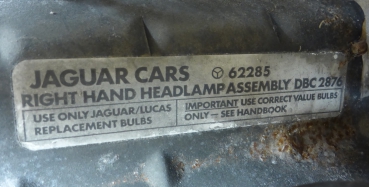 Preview: Front Scheinwerfer rechts DBC 2876-Jaguar XJ40 4.0 Sovereign