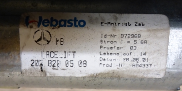 Preview: Schiebedach Motor Antrieb 2028200508-Mercedes W210 E-Klasse 320 CDI MoPf