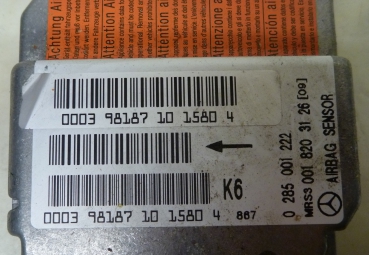 Preview: Airbag Sensor Steuergerät 0018203126-Mercedes A-Klasse (W168) A 160