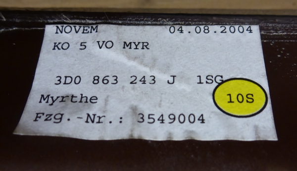 Verkleidung Einbaurahmen 3D0863243J-VW Phaeton 3D 3.2