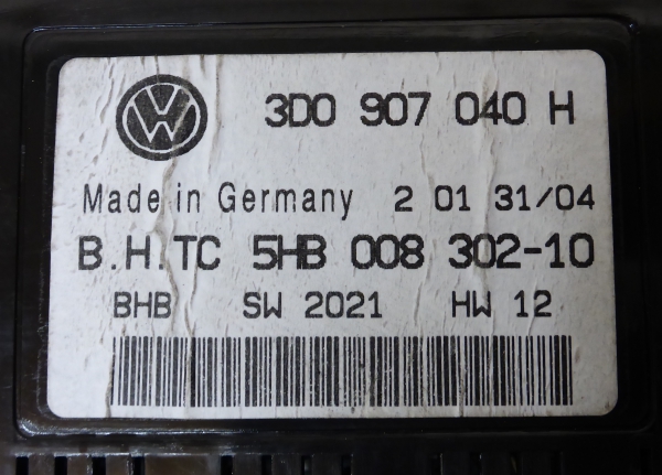 Steuergerät Klimaanlage 3D0907040H-VW Phaeton 3D 3.2